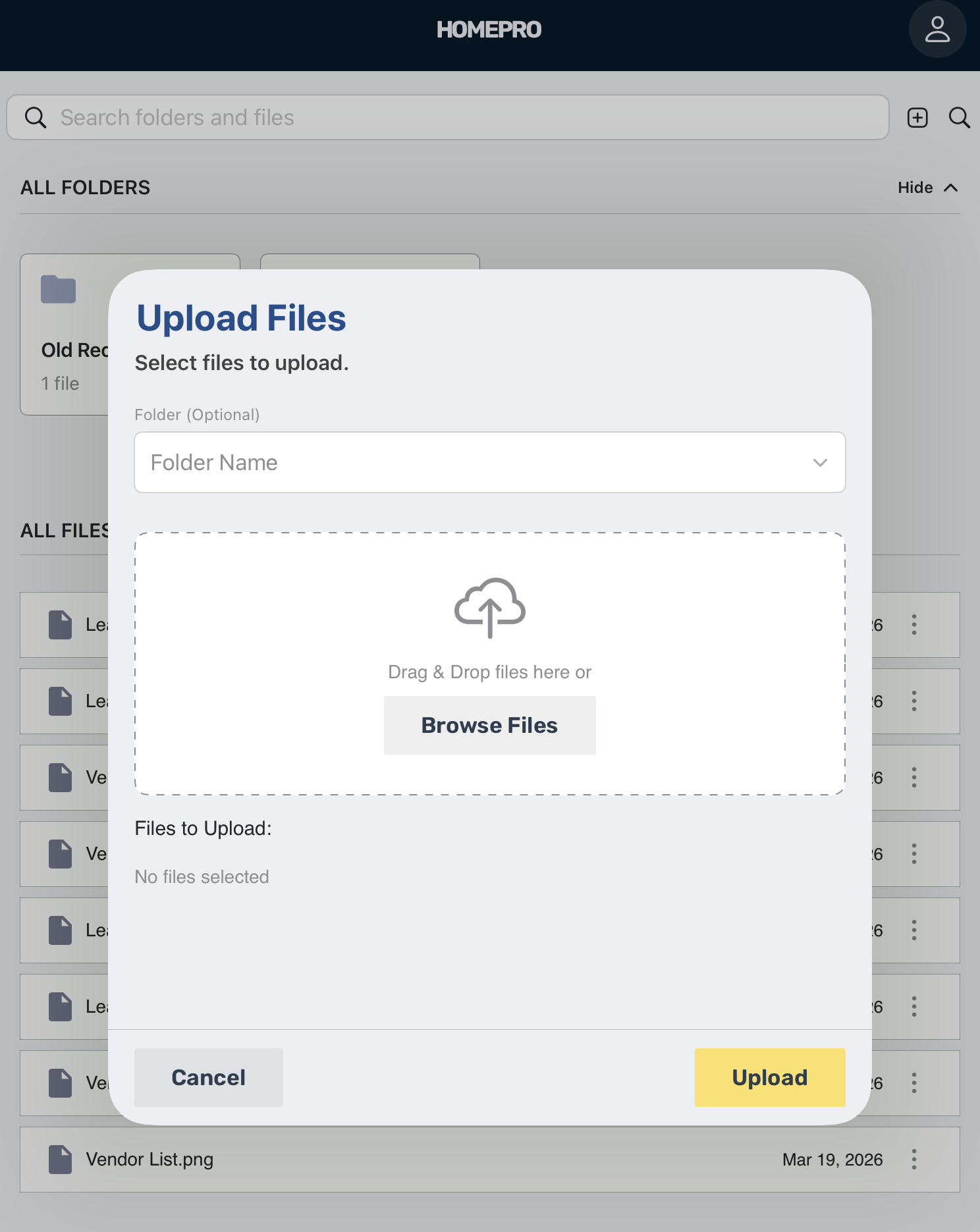 Property Management File Uploads
