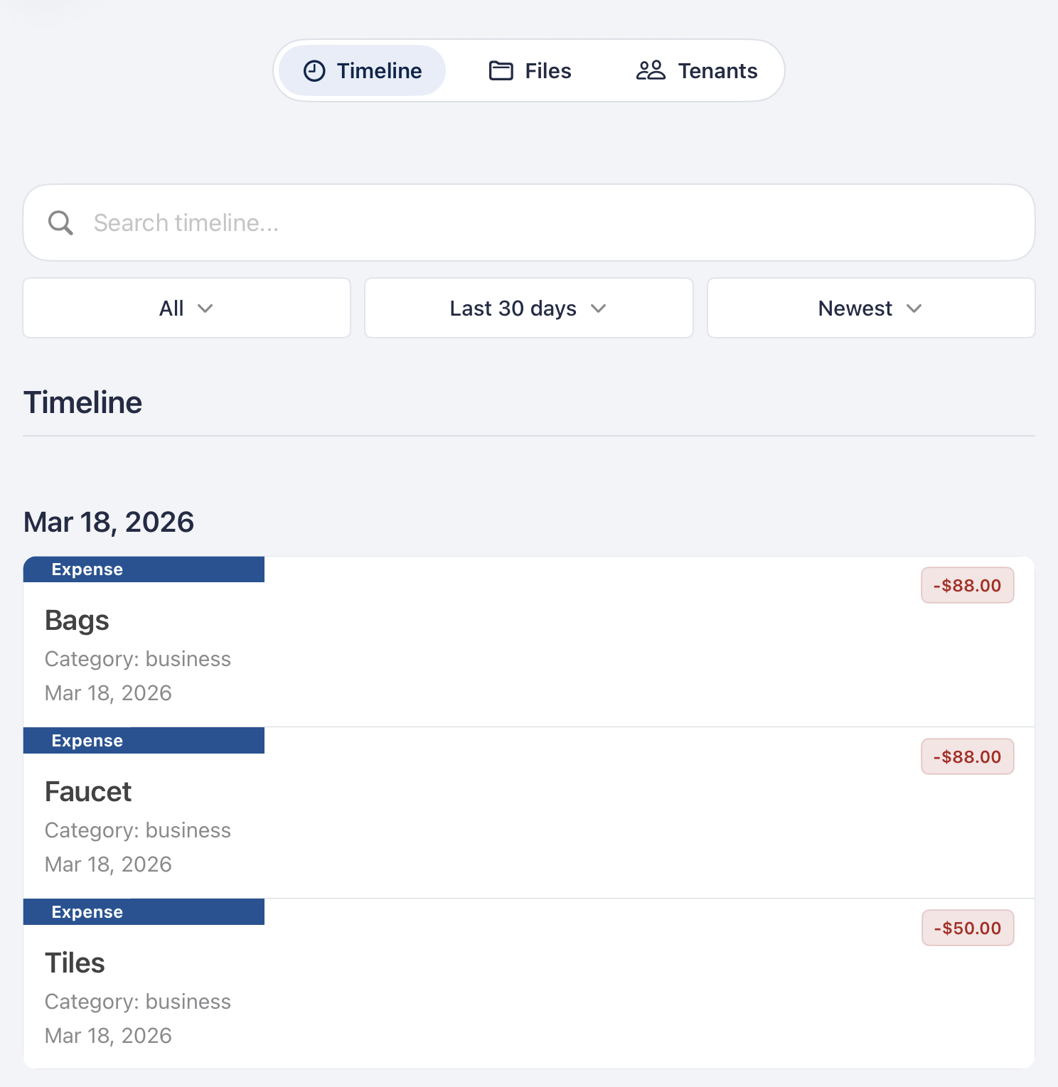 Real Estate Timeline